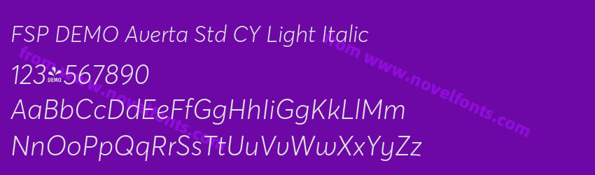 FSP DEMO Averta Std CY Light ItalicPreview
