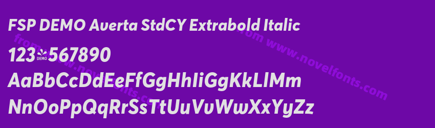 FSP DEMO Averta StdCY Extrabold ItalicPreview FSP DEMO Averta StdCY Extrabold ItalicPreview