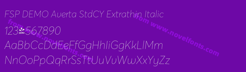 FSP DEMO Averta StdCY Extrathin ItalicPreview FSP DEMO Averta StdCY Extrathin ItalicPreview