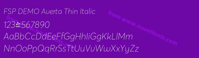 FSP DEMO Averta Thin ItalicPreview FSP DEMO Averta Thin ItalicPreview
