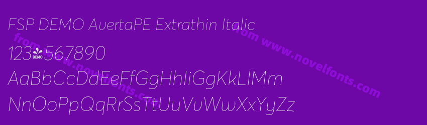 FSP DEMO AvertaPE Extrathin ItalicPreview