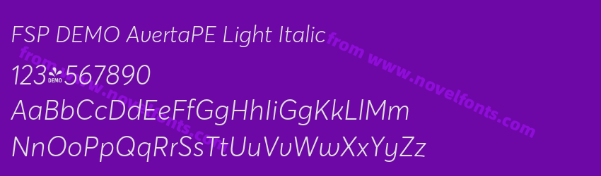 FSP DEMO AvertaPE Light ItalicPreview FSP DEMO AvertaPE Light ItalicPreview