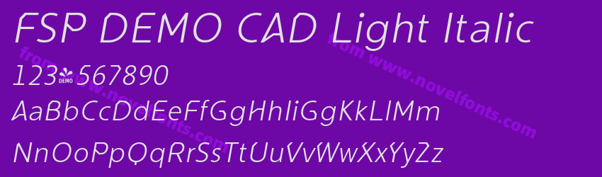 FSP DEMO CAD Light ItalicPreview FSP DEMO CAD Light ItalicPreview