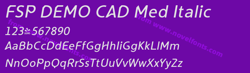 FSP DEMO CAD Med ItalicPreview FSP DEMO CAD Med ItalicPreview