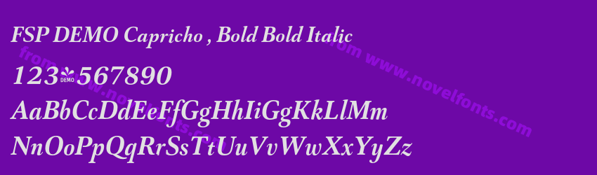 FSP DEMO Capricho , Bold Bold ItalicPreview FSP DEMO Capricho , Bold Bold ItalicPreview