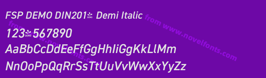 FSP DEMO DIN2014 Demi ItalicPreview FSP DEMO DIN2014 Demi ItalicPreview