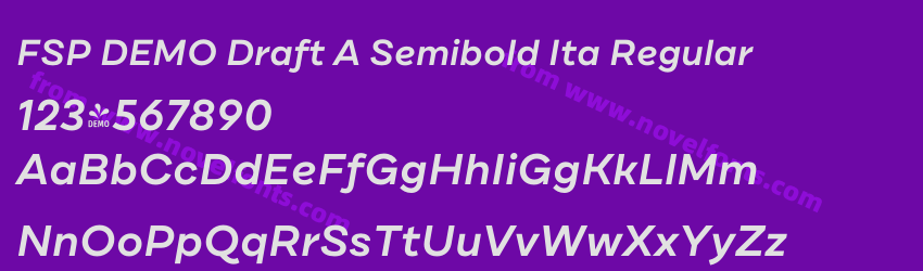 FSP DEMO Draft A Semibold Ita RegularPreview