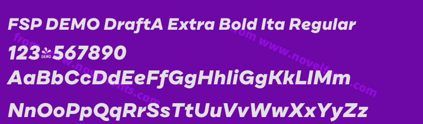 FSP DEMO DraftA Extra Bold Ita RegularPreview FSP DEMO DraftA Extra Bold Ita RegularPreview