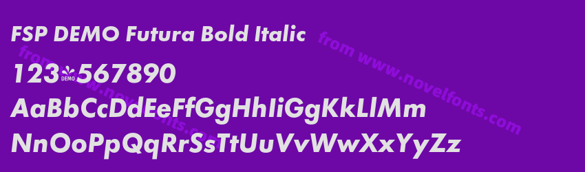 FSP DEMO Futura Bold ItalicPreview FSP DEMO Futura Bold ItalicPreview