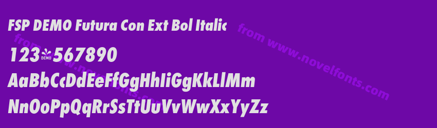FSP DEMO Futura Con Ext Bol ItalicPreview FSP DEMO Futura Con Ext Bol ItalicPreview