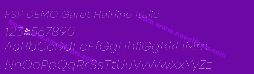 FSP DEMO Garet Hairline ItalicPreview
