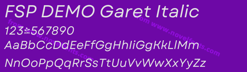 FSP DEMO Garet ItalicPreview FSP DEMO Garet ItalicPreview