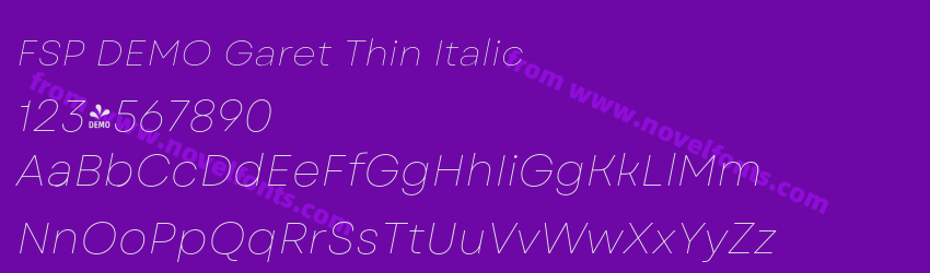 FSP DEMO Garet Thin ItalicPreview FSP DEMO Garet Thin ItalicPreview