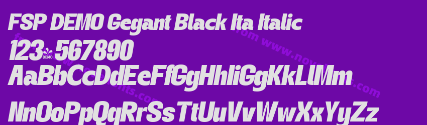 FSP DEMO Gegant Black Ita ItalicPreview FSP DEMO Gegant Black Ita ItalicPreview
