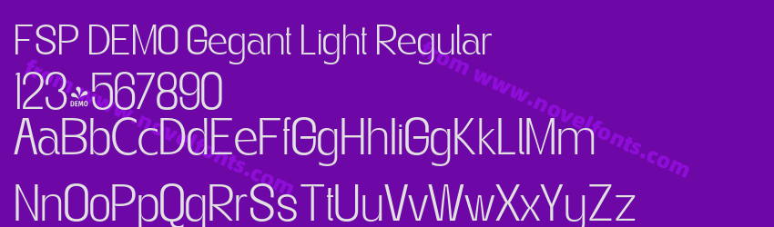 FSP DEMO Gegant Light RegularPreview FSP DEMO Gegant Light RegularPreview
