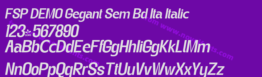 FSP DEMO Gegant Sem Bd Ita ItalicPreview FSP DEMO Gegant Sem Bd Ita ItalicPreview