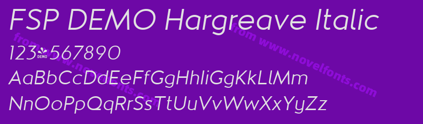 FSP DEMO Hargreave ItalicPreview FSP DEMO Hargreave ItalicPreview