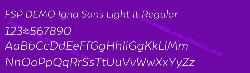 FSP DEMO Igna Sans Light It RegularPreview FSP DEMO Igna Sans Light It RegularPreview