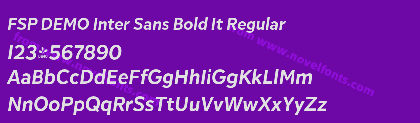 FSP DEMO Inter Sans Bold It RegularPreview