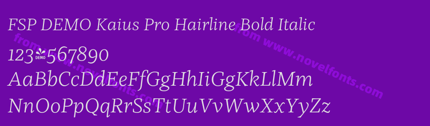 FSP DEMO Kaius Pro Hairline Bold ItalicPreview FSP DEMO Kaius Pro Hairline Bold ItalicPreview