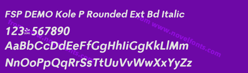FSP DEMO Kole P Rounded Ext Bd ItalicPreview FSP DEMO Kole P Rounded Ext Bd ItalicPreview