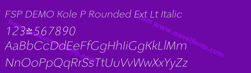 FSP DEMO Kole P Rounded Ext Lt ItalicPreview