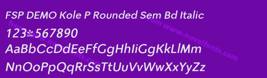 FSP DEMO Kole P Rounded Sem Bd ItalicPreview