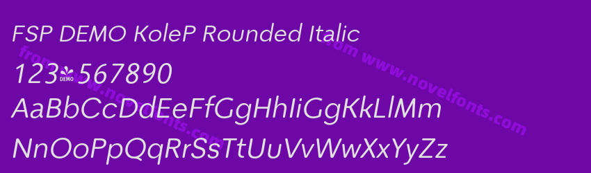 FSP DEMO KoleP Rounded ItalicPreview FSP DEMO KoleP Rounded ItalicPreview