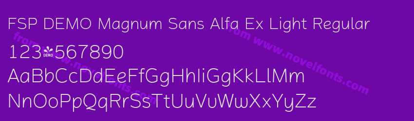 FSP DEMO Magnum Sans Alfa Ex Light RegularPreview FSP DEMO Magnum Sans Alfa Ex Light RegularPreview