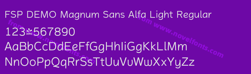 FSP DEMO Magnum Sans Alfa Light RegularPreview FSP DEMO Magnum Sans Alfa Light RegularPreview