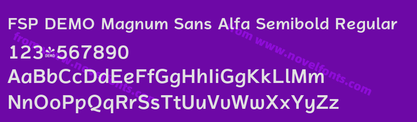 FSP DEMO Magnum Sans Alfa Semibold RegularPreview FSP DEMO Magnum Sans Alfa Semibold RegularPreview