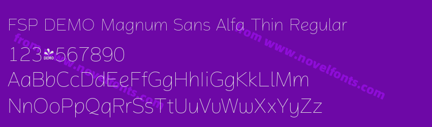 FSP DEMO Magnum Sans Alfa Thin RegularPreview FSP DEMO Magnum Sans Alfa Thin RegularPreview
