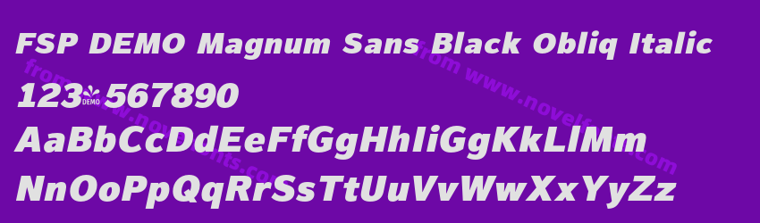 FSP DEMO Magnum Sans Black Obliq ItalicPreview FSP DEMO Magnum Sans Black Obliq ItalicPreview