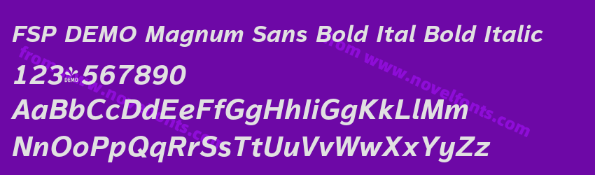 FSP DEMO Magnum Sans Bold Ital Bold ItalicPreview FSP DEMO Magnum Sans Bold Ital Bold ItalicPreview