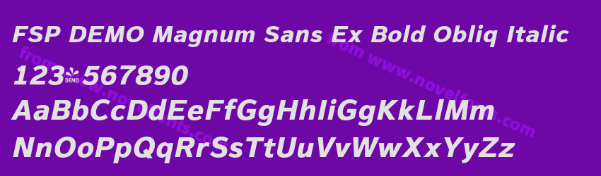 FSP DEMO Magnum Sans Ex Bold Obliq ItalicPreview