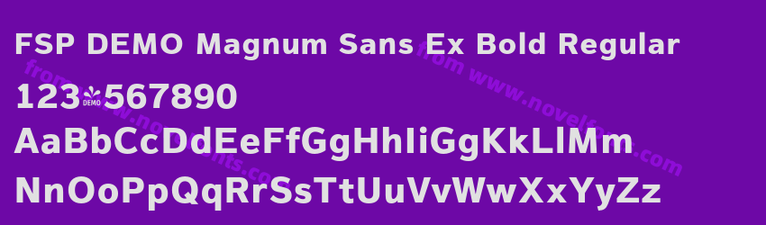 FSP DEMO Magnum Sans Ex Bold RegularPreview FSP DEMO Magnum Sans Ex Bold RegularPreview