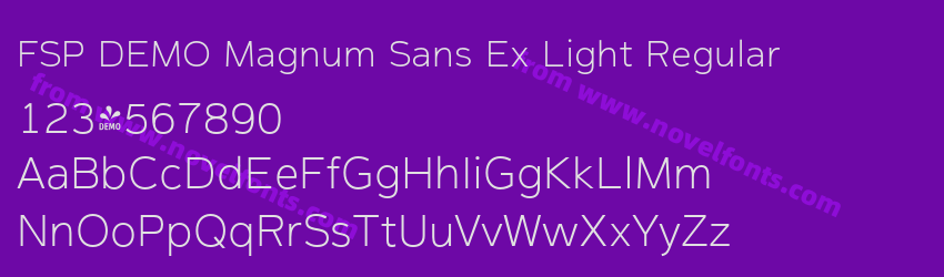FSP DEMO Magnum Sans Ex Light RegularPreview FSP DEMO Magnum Sans Ex Light RegularPreview
