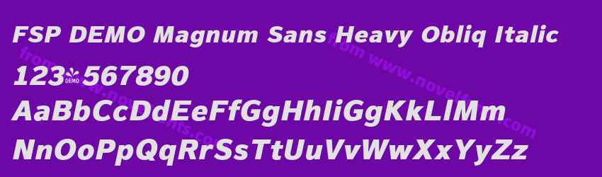 FSP DEMO Magnum Sans Heavy Obliq ItalicPreview