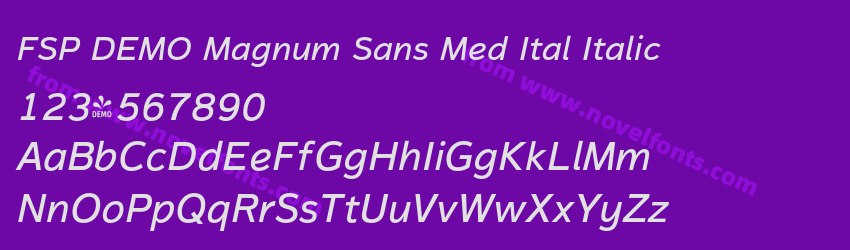 FSP DEMO Magnum Sans Med Ital ItalicPreview