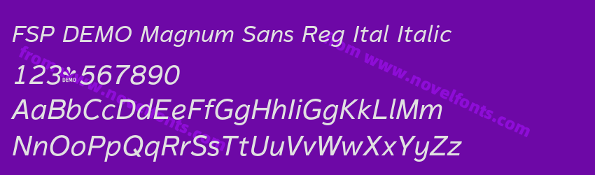 FSP DEMO Magnum Sans Reg Ital ItalicPreview