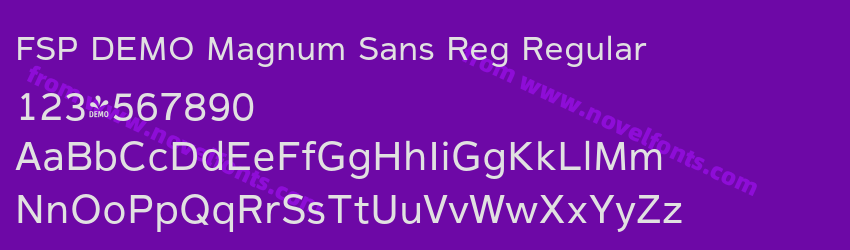 FSP DEMO Magnum Sans Reg RegularPreview FSP DEMO Magnum Sans Reg RegularPreview