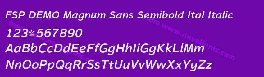 FSP DEMO Magnum Sans Semibold Ital ItalicPreview