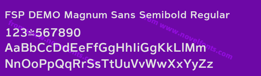 FSP DEMO Magnum Sans Semibold RegularPreview FSP DEMO Magnum Sans Semibold RegularPreview