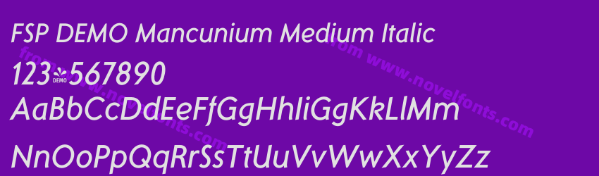 FSP DEMO Mancunium Medium ItalicPreview FSP DEMO Mancunium Medium ItalicPreview
