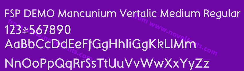 FSP DEMO Mancunium Vertalic Medium RegularPreview