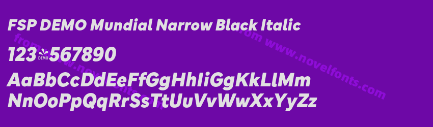 FSP DEMO Mundial Narrow Black ItalicPreview FSP DEMO Mundial Narrow Black ItalicPreview