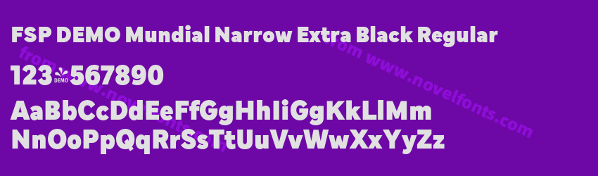 FSP DEMO Mundial Narrow Extra Black RegularPreview FSP DEMO Mundial Narrow Extra Black RegularPreview