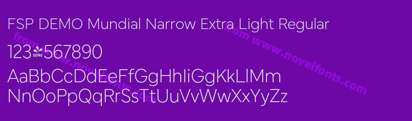 FSP DEMO Mundial Narrow Extra Light RegularPreview FSP DEMO Mundial Narrow Extra Light RegularPreview