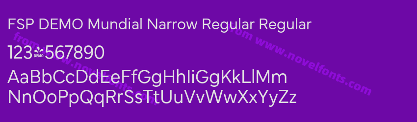 FSP DEMO Mundial Narrow Regular RegularPreview