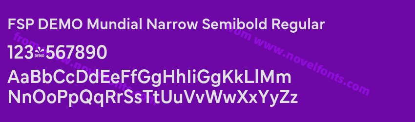 FSP DEMO Mundial Narrow Semibold RegularPreview FSP DEMO Mundial Narrow Semibold RegularPreview